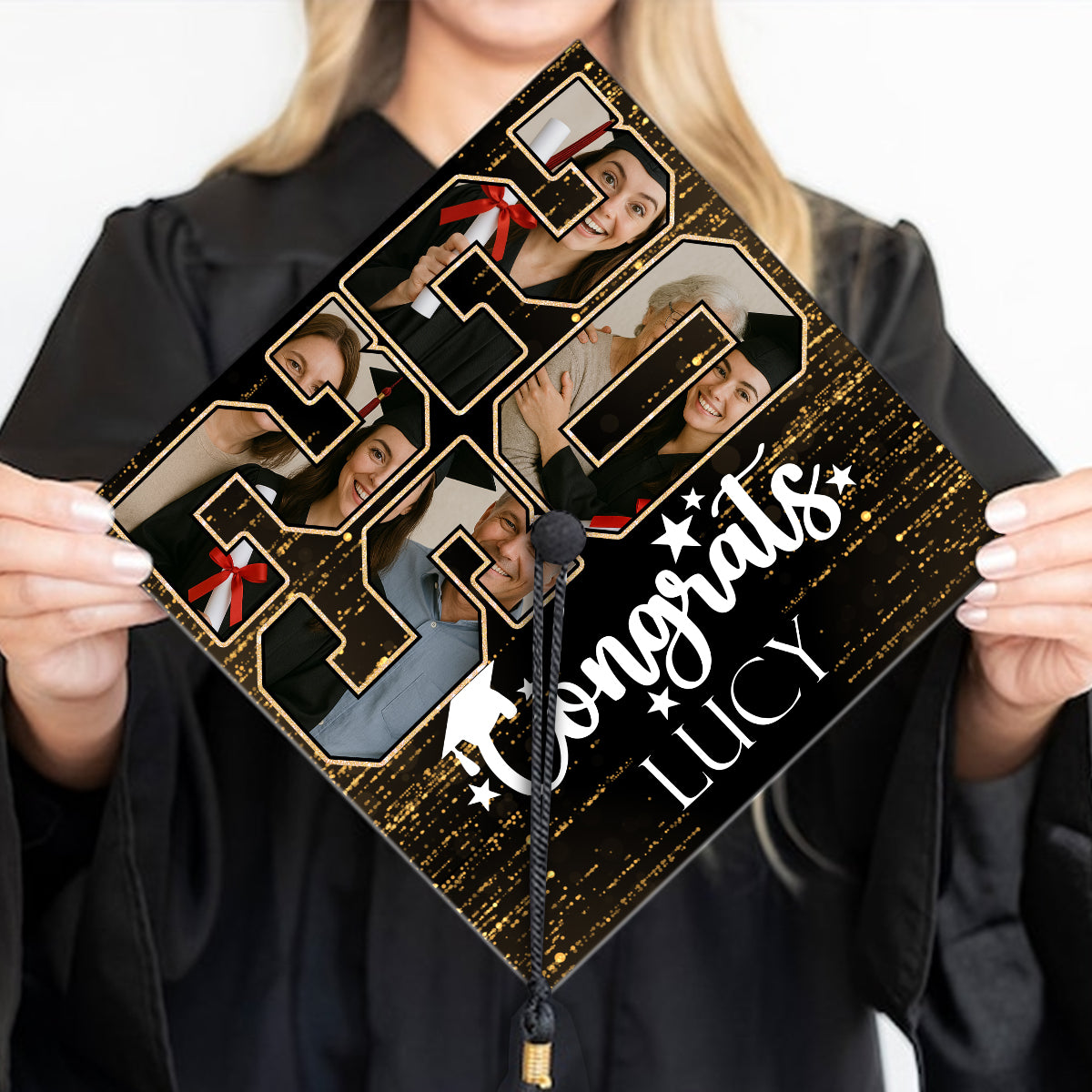 Jcb Graduation Congrats - Personalized Graduation Cap Topper - SmilingGifts