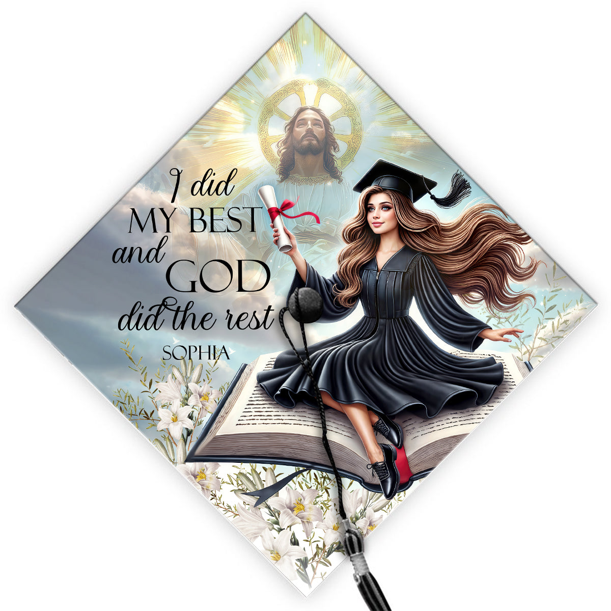 I Did My Best - Personalized Graduation Cap Topper