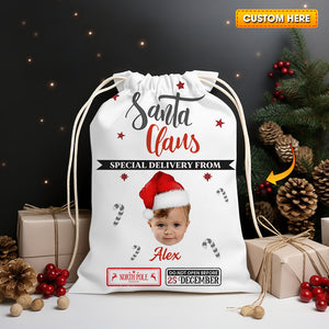 Santa Claus Christmas Bag Personalized Christmas String Bag