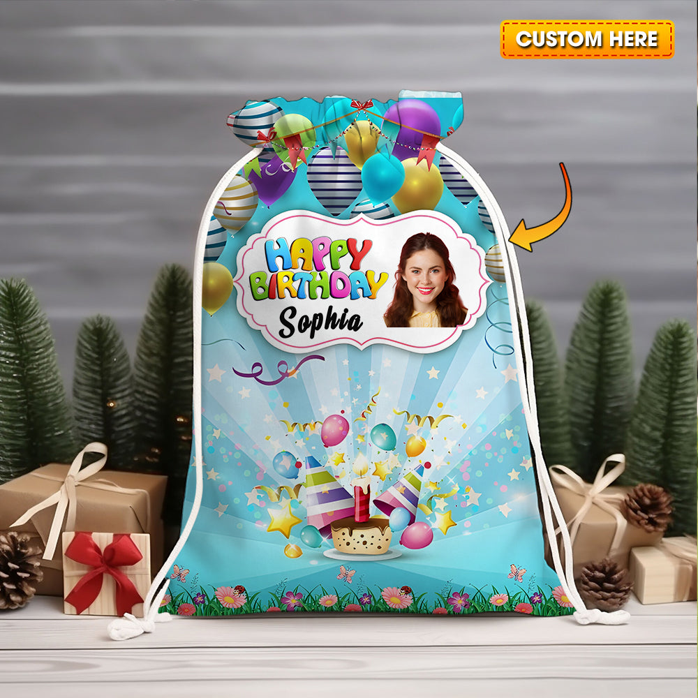 Happy Birthday Candy Bag Personalized Christmas String Bag