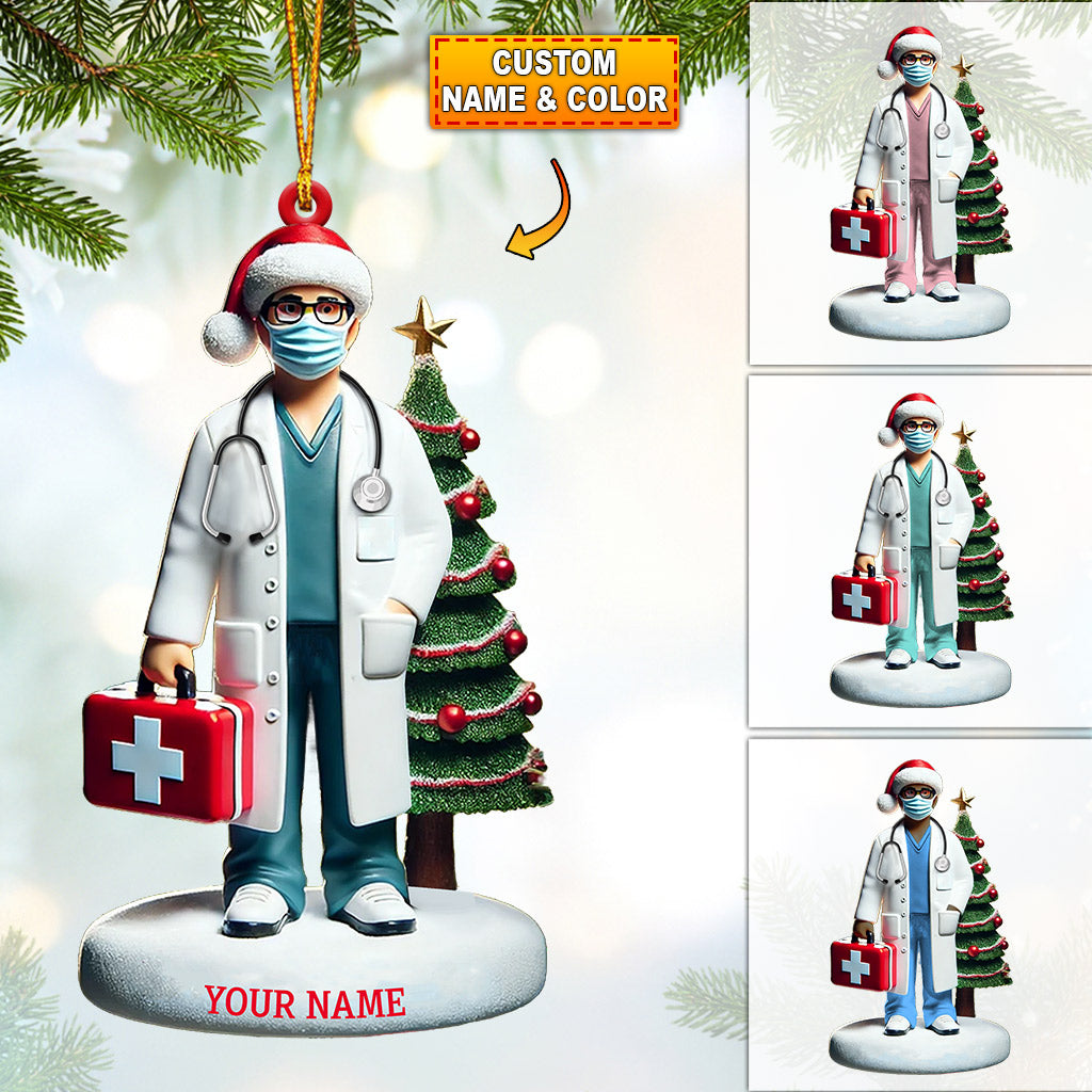 Healthcare Staff Christmas Ornament, Personalized Ornament