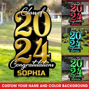 Class Of 2024 Congratulations, Custom Name, Personalized Lawn Sign, Yard Sign, Gift For Graduation