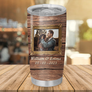 All Of Me Loves All Of You Couple Photo, Custom Photo And Names, Personalized Tumbler, Gift For Couple