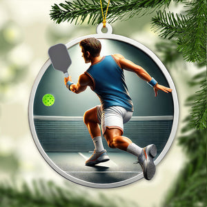 Custom Name and Number Pickleball Ornament, Christmas Gift for Pickleball Lover