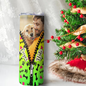 Dog Lover Skinny Tumbler With Custom Photo, My Dog Is My Best Friend