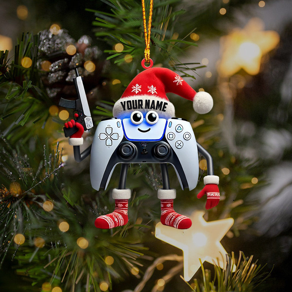 Video Gamer Home Decor Christmas Ornament, Personalized Ornament