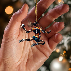 Handball Woman Home Decor Christmas Ornament, Personalized Ornament