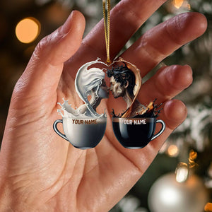 Couple Coffee Christmas Home Decor Christmas Ornament, Personalized Ornament