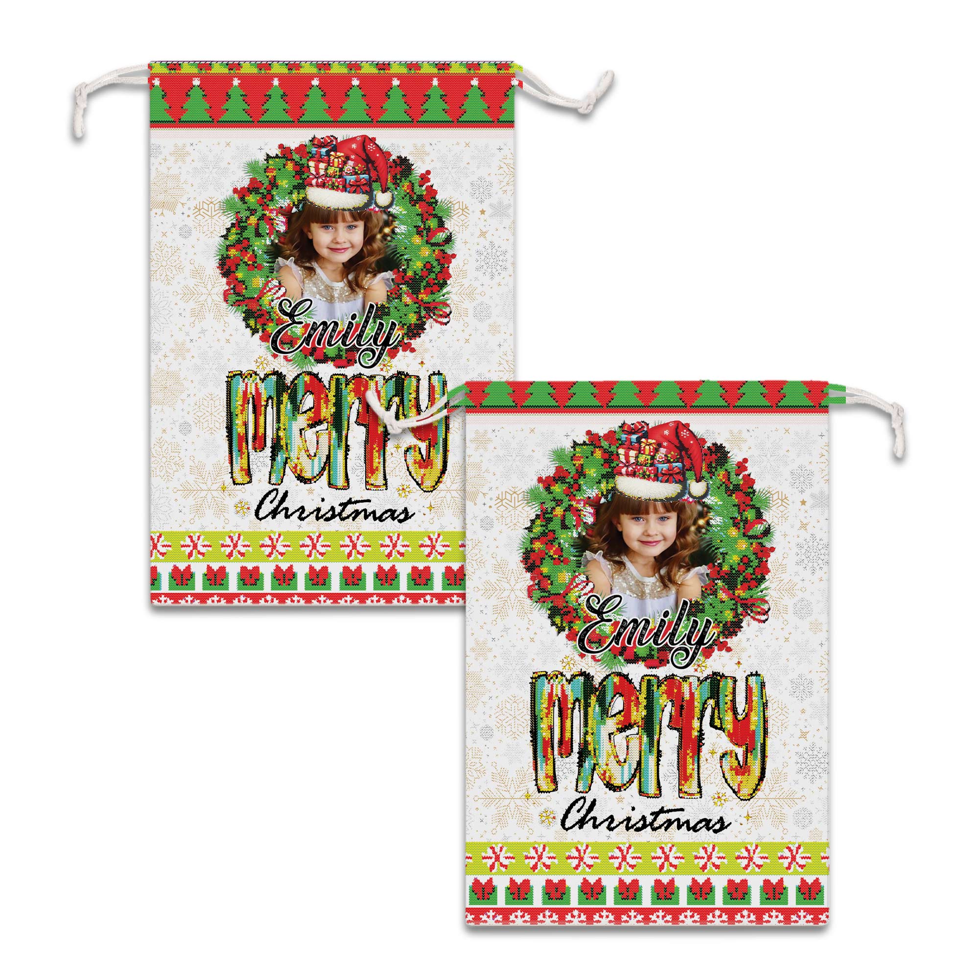 Christmas Classic Decor Bag Personalized Christmas String Bag