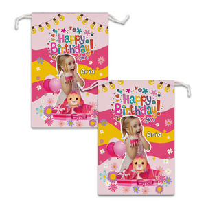 Happy Cute Kid Birthday Bag Personalized Christmas String Bag