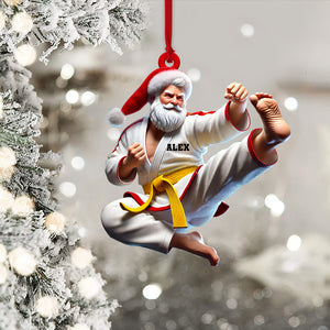 Custom Ornament, Judo Santa Ornament, Christmas Decor