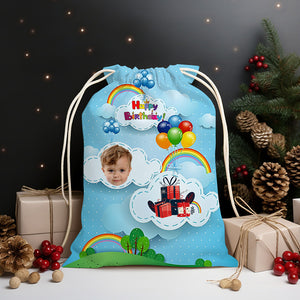 Happy Birthday Sky Bag Personalized Christmas String Bag