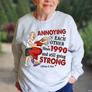 Annoying Each Other Since, Custom Appearance And Names - Personalized Sweatshirt, Gift For Family, Couple Gift