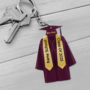 Graduation Keychain, Personalized Keychain