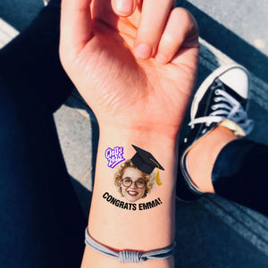 Congrats Class Of 2025 Tattoo Gift, Custom Temporary Tattoo, Personalized Tattoo, Fake Tattoo