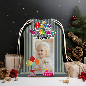 Happy Birthday Basic Bag Personalized Christmas String Bag