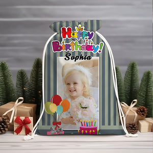 Happy Birthday Basic Bag Personalized Christmas String Bag