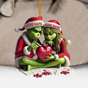 ELF Couple Christmas Home Decor Christmas Ornament, Personalized Ornament