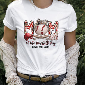 Mom Of The Baseball Boy, Personalized Baseball T-Shirt, Gift For Baseball Lovers