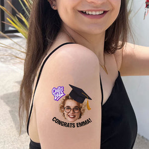 Congrats Class Of 2025 Tattoo Gift, Custom Temporary Tattoo, Personalized Tattoo, Fake Tattoo