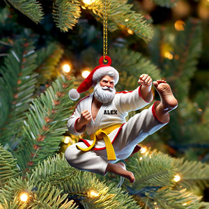 Custom Ornament, Judo Santa Ornament, Christmas Decor