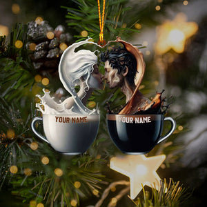 Couple Coffee Christmas Home Decor Christmas Ornament, Personalized Ornament