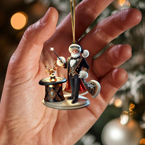 Magician Santa Home Decor Christmas Ornament, Personalized Ornament