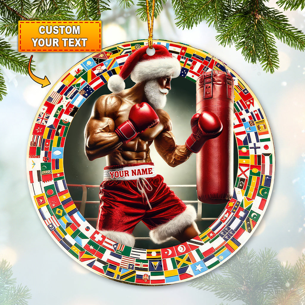 Custom Name Boxing Ornament, Christmas Gift for Boxing Lover