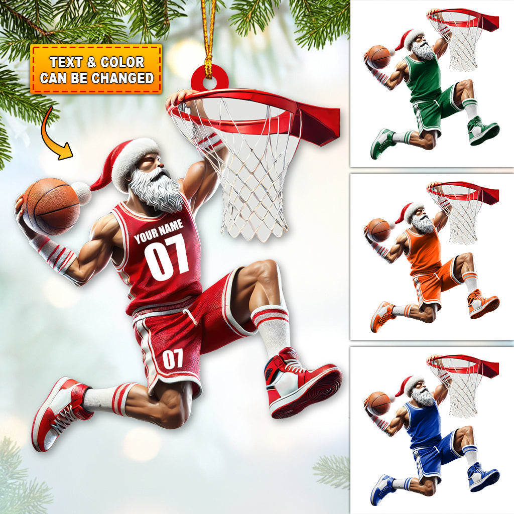 Custom Name and Number Basketball Ornament, Christmas Gift for Basketball Lover