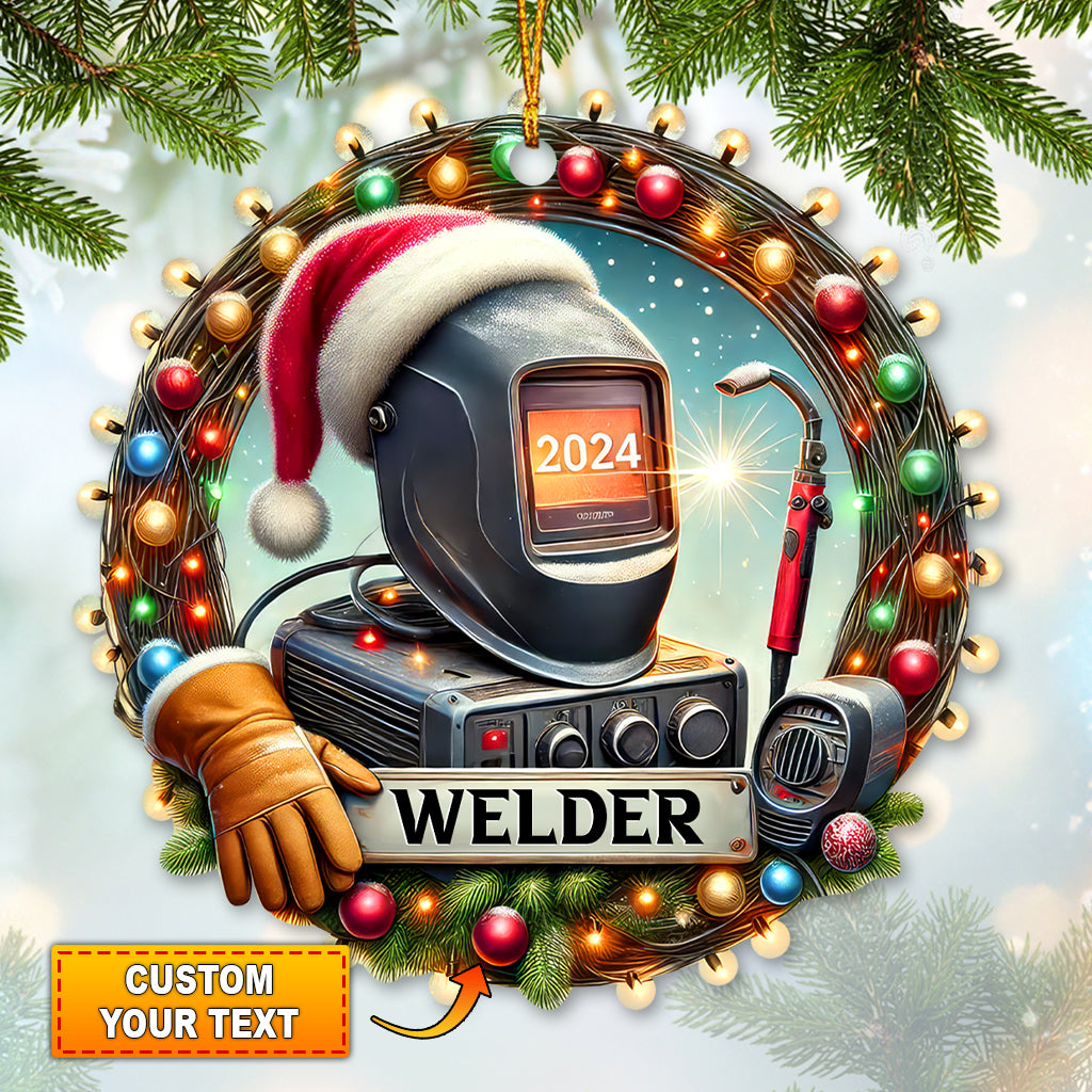 Custom Name Welder Ornament, Christmas Gift for Welder