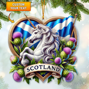 Custom Name Scotland Ornament, Christmas Gift for Scotland Lover