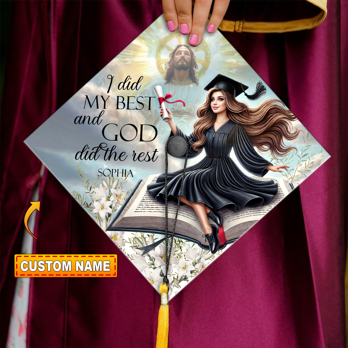 I Did My Best - Personalized Graduation Cap Topper