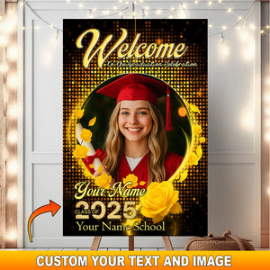 Welcome To Graduation Celebration Custom Party Welcome Sign - Personalized Graduation Decoration - Graduation Sign
