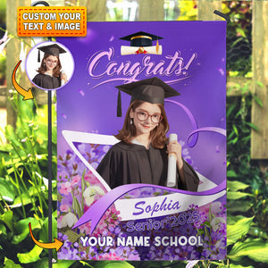 Customize Graduation Flag Garden Flag