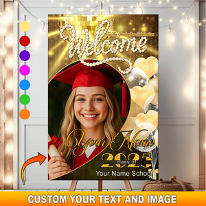 Welcome To Graduation Celebration Custom Party Welcome Sign - Personalized Graduation Decoration - Graduation Sign