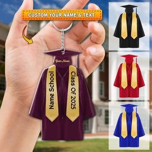 Graduation Keychain, Personalized Keychain