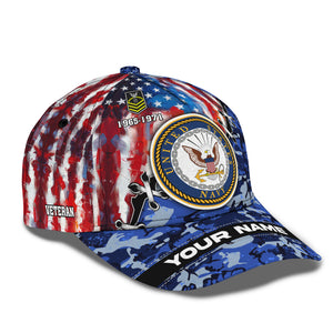 Personalized Cap, Customized United State Navy Veteran Cap - Gift For Veteran