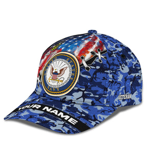 Personalized Cap, Customized United State Navy Veteran Cap - Gift For Veteran