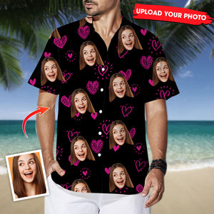 Personalized Hawaiian Shirt, Custom Photo And Background Color