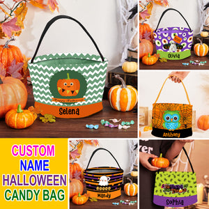 Custom Name, Personalized Halloween Basket, Halloween Bag, Halloween Gift For Kids