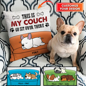 This is Our Coach, Go Sit Over There - Personalized Cutie Puppy Pillow, Dog Lovers Gift