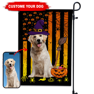 Pumpkin And Pet, Happy Halloween - Personalized Photo Flag - Gift For Pet Lover, Halloween Gift