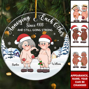 Gift For Old Couple Annoying Each Other  - Personalized Acrylic Ornament - Gift For Family, Couple Gift