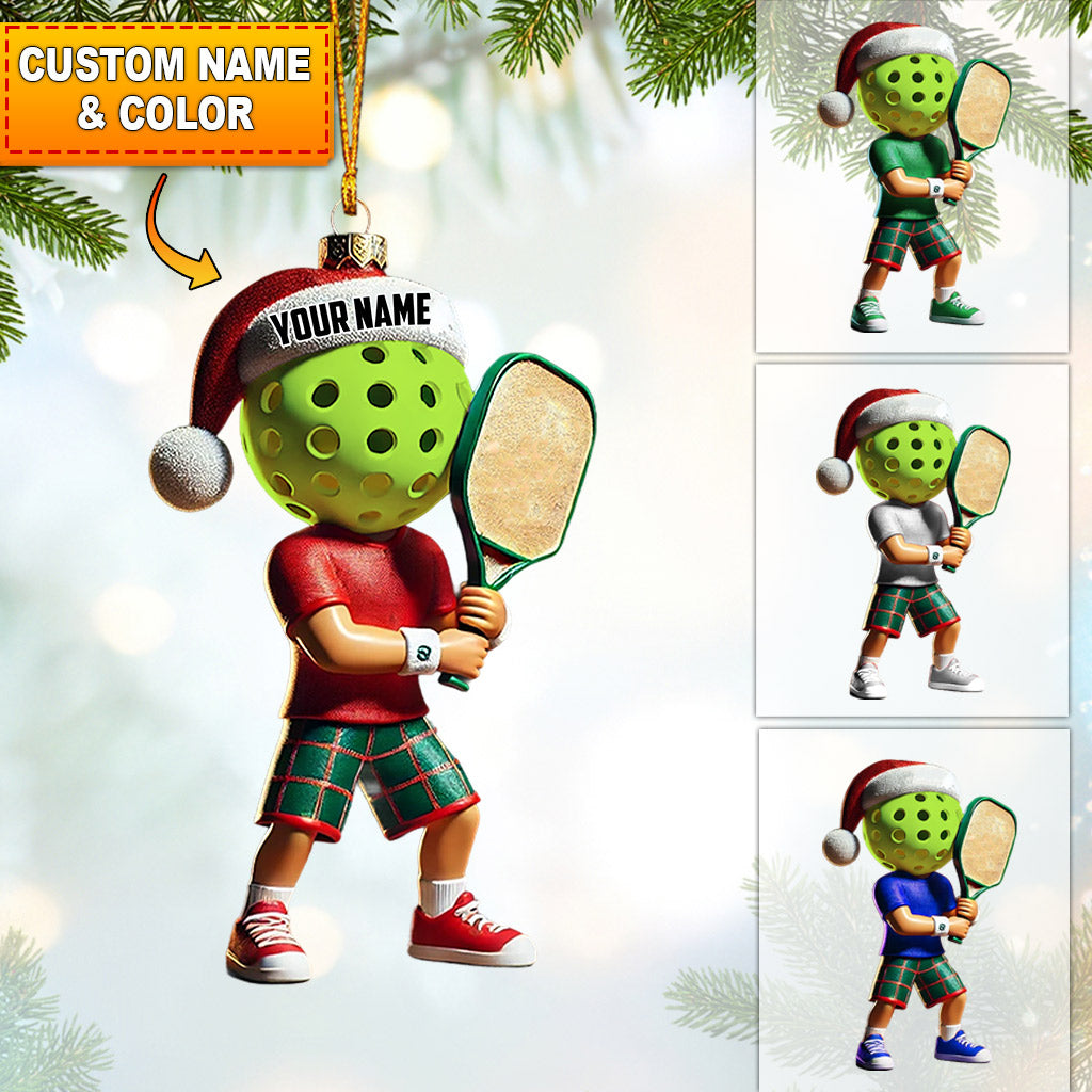 Pickleball Christmas Ornament, Personalized Ornament