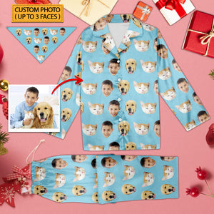 Custom Dog Cat Photo, Personalized Pajamas Set, Gift For Pet Lover