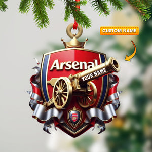 Custom Arsenal FC Lover Ornament, Personalized Ornament