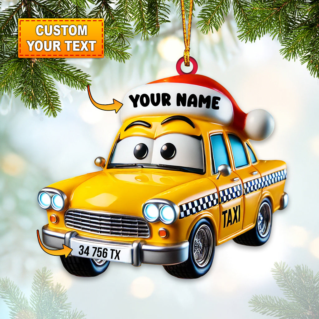 Taxi Driver Christmas Ornament, Personalized Ornament