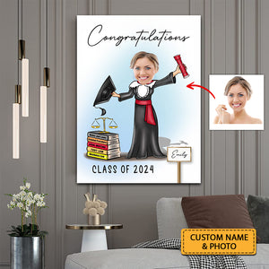 Congratulations Class Of 2024 - Personalized Canvas - Graduation Gift