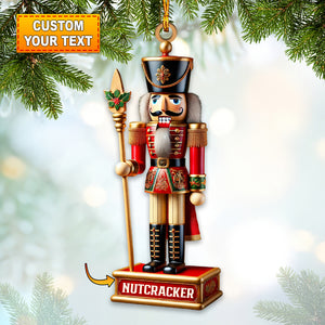 Nutcracker Soldier Figurines Christmas Ornament, Personalized Ornament