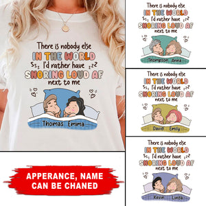 Together in Every Decibel: 'Snoring Soulmate' Personalized Couple's Tee - Gift For Couple, Family